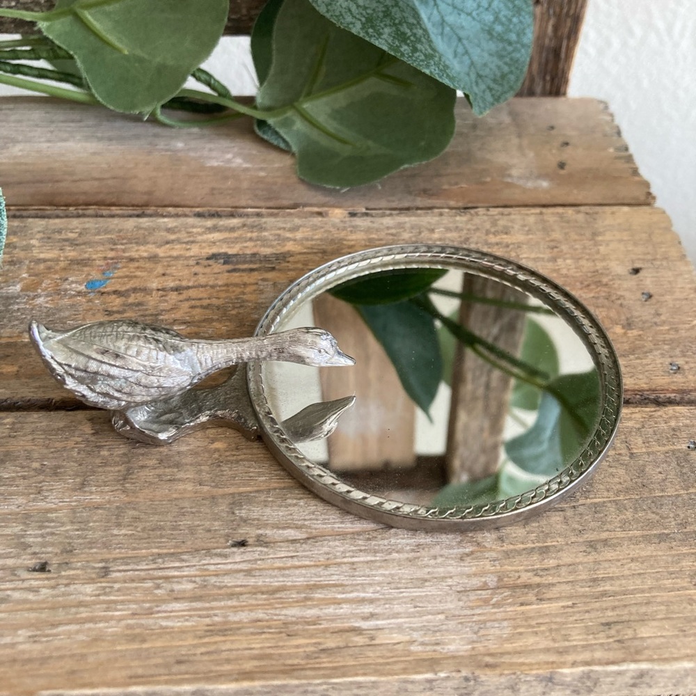 STUNNING NAPIER VINTAGE RARE POWDER COMPACT HAND MIRROR - Picture 1 of 7